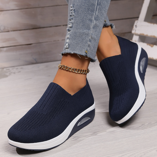 Laurence™ — Baskets slip-on compensées confort quotidien