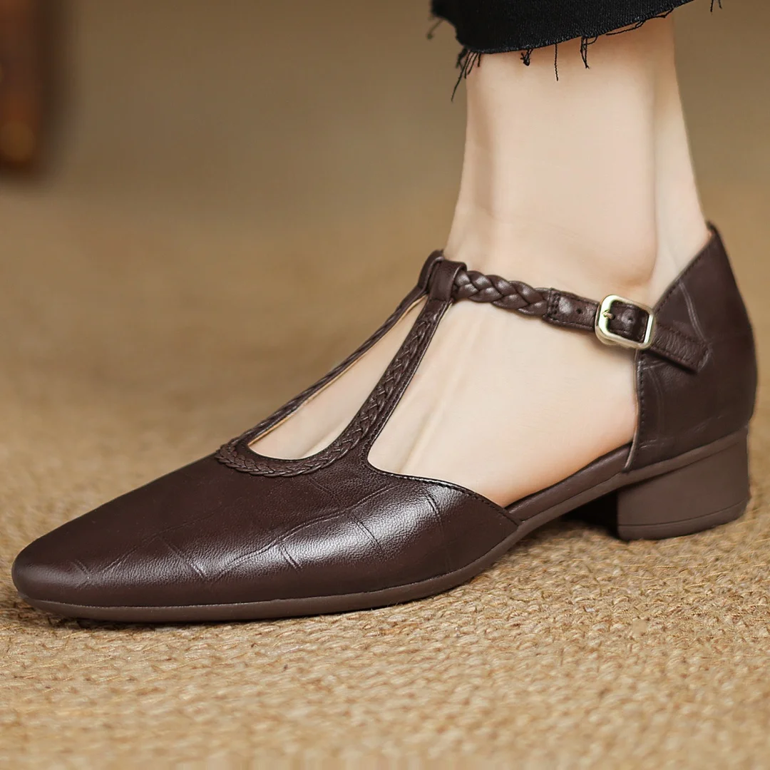 Éliane – Mary Janes en cuir