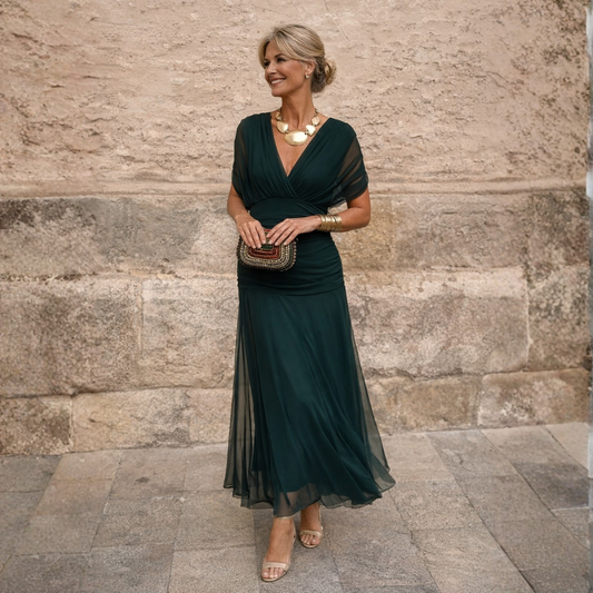 Mikaela | Robe Maxi à Bretelles Dévoilées