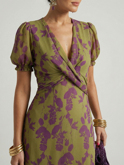 Louise | Robe midi fleurie décontractée