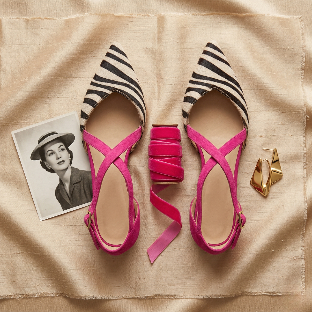 Zebra Ballerinas with Straps