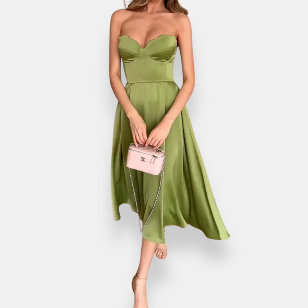 Yseranthe | Robe Mi-Longue Bustier