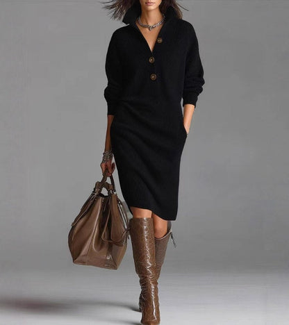 Damaris | Élégante robe en tricot chaude et confortable.