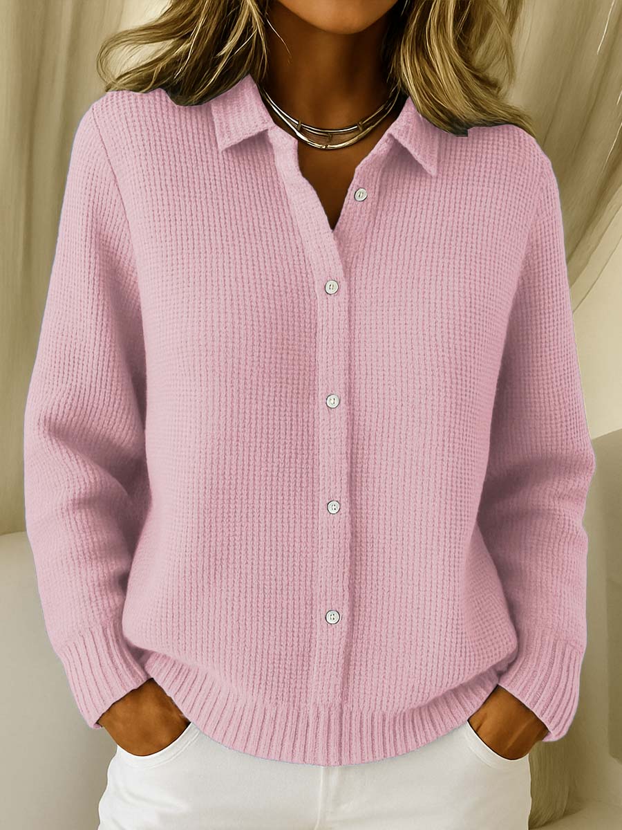 Cardigan Tricoté pour Femme avec Fermeture à Boutons
