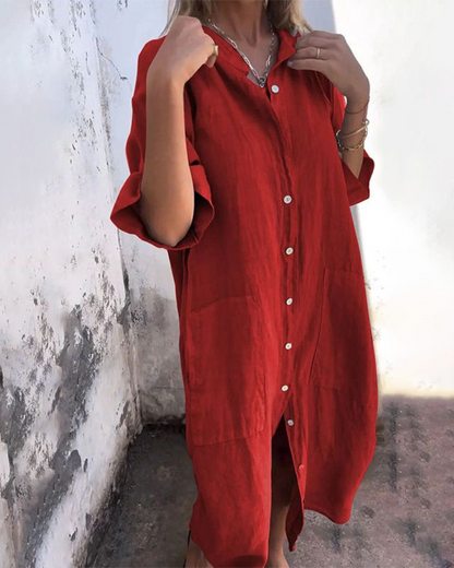 Léna – Robe chemise bohème