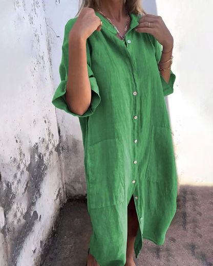 Léna – Robe chemise bohème