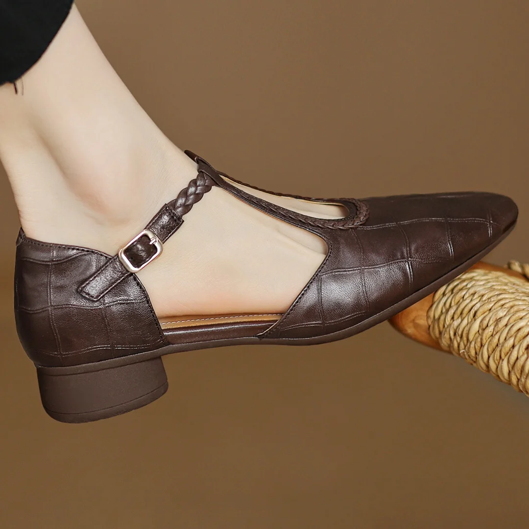 Éliane – Mary Janes en cuir