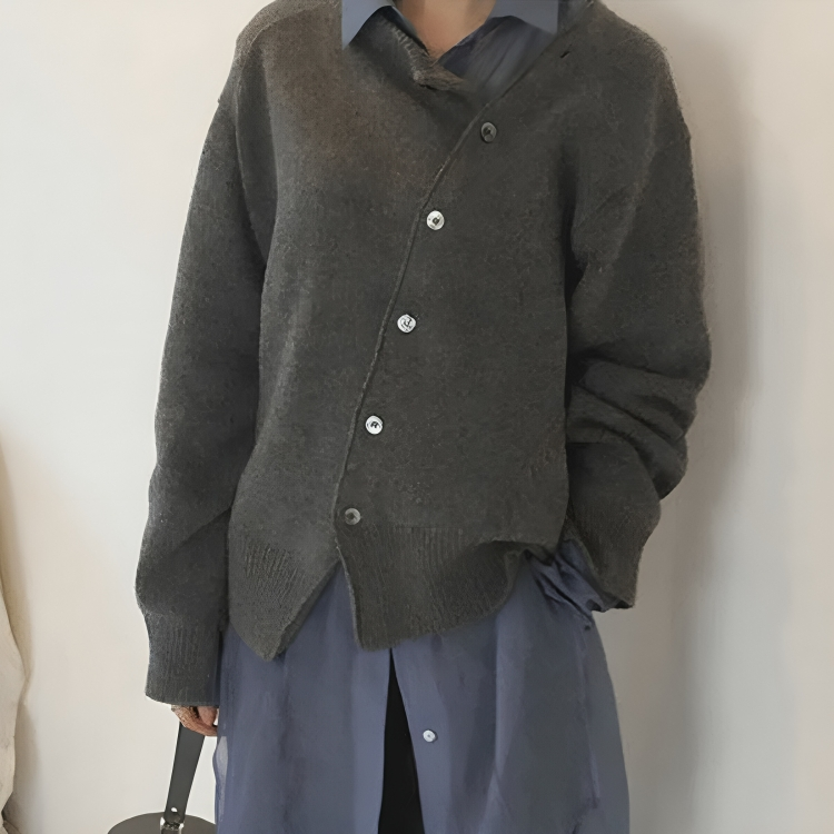 Luna | Cardigan Asymétrique à Boutons