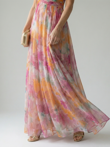 Margaux | Robe longue portefeuille fluide