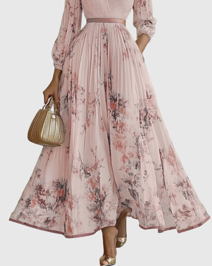 Rosalie – Robe longue plissée élégante