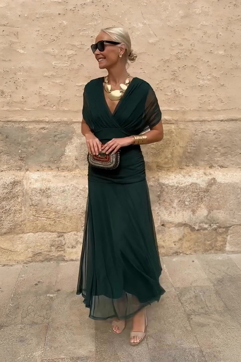 Luisa | Robe de soirée longue élégante avec décolleté en V