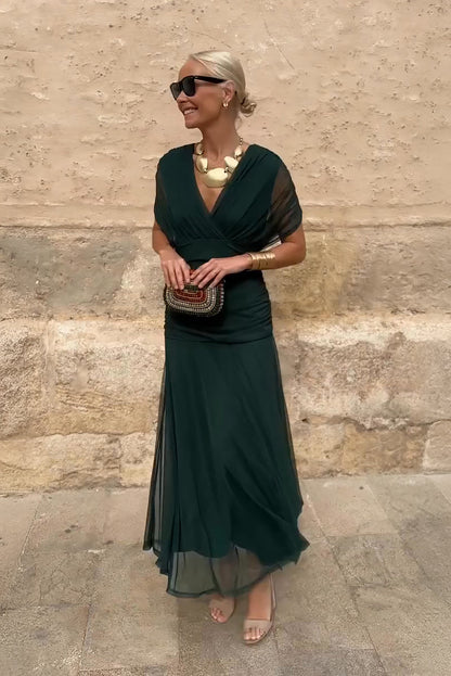 Luisa | Robe de soirée longue élégante avec décolleté en V