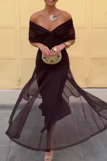Luisa | Robe de soirée longue élégante avec décolleté en V