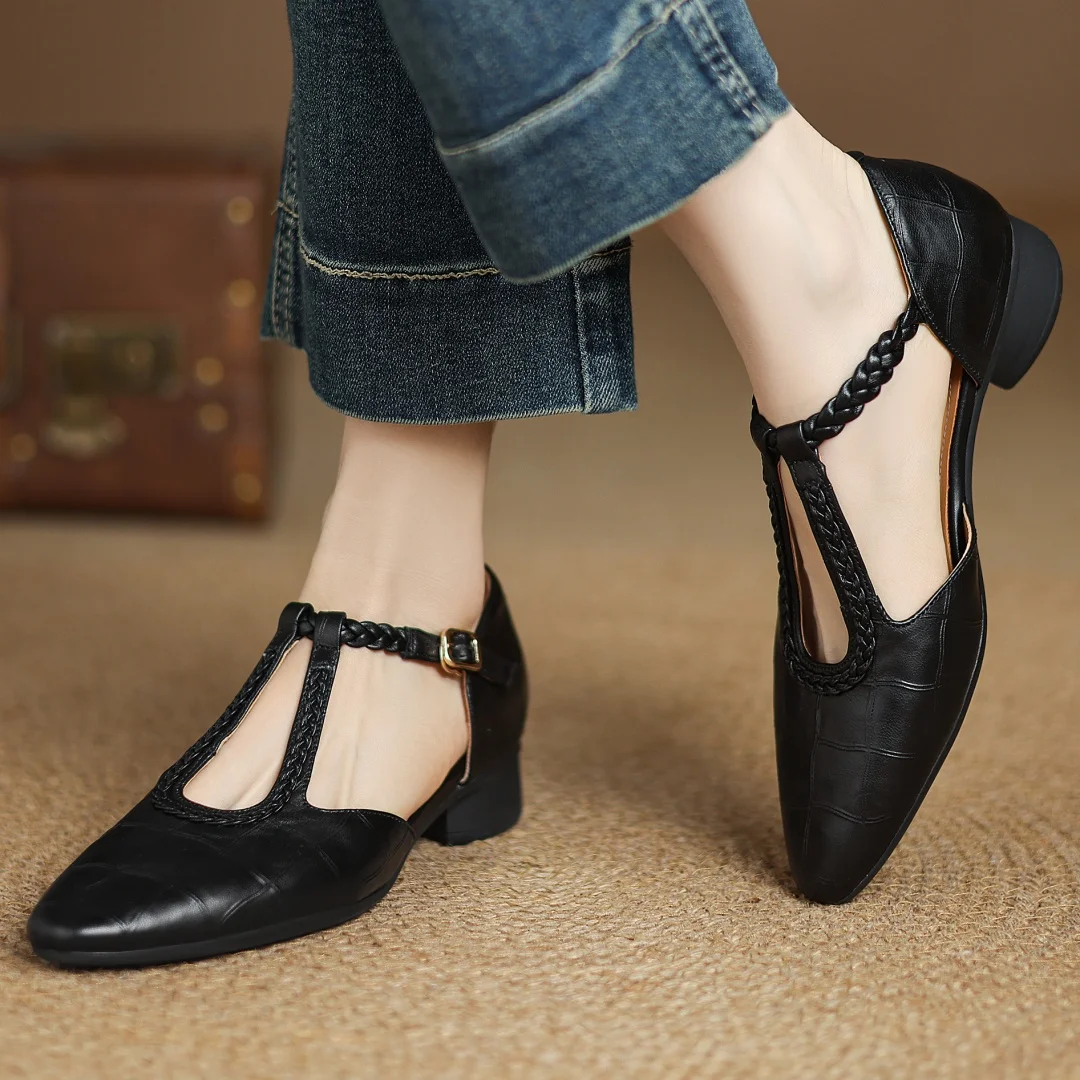 Éliane – Mary Janes en cuir