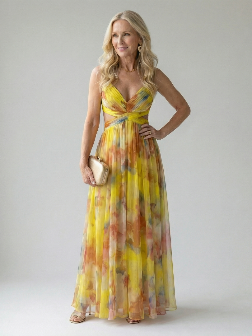 Margaux | Robe longue portefeuille fluide