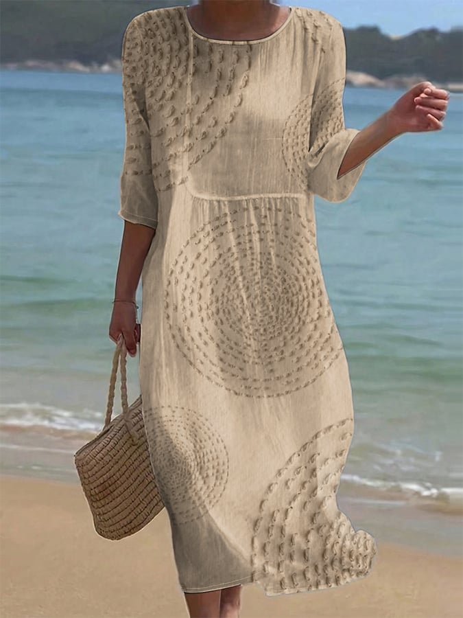 Robe Femme Brodée Décontractée