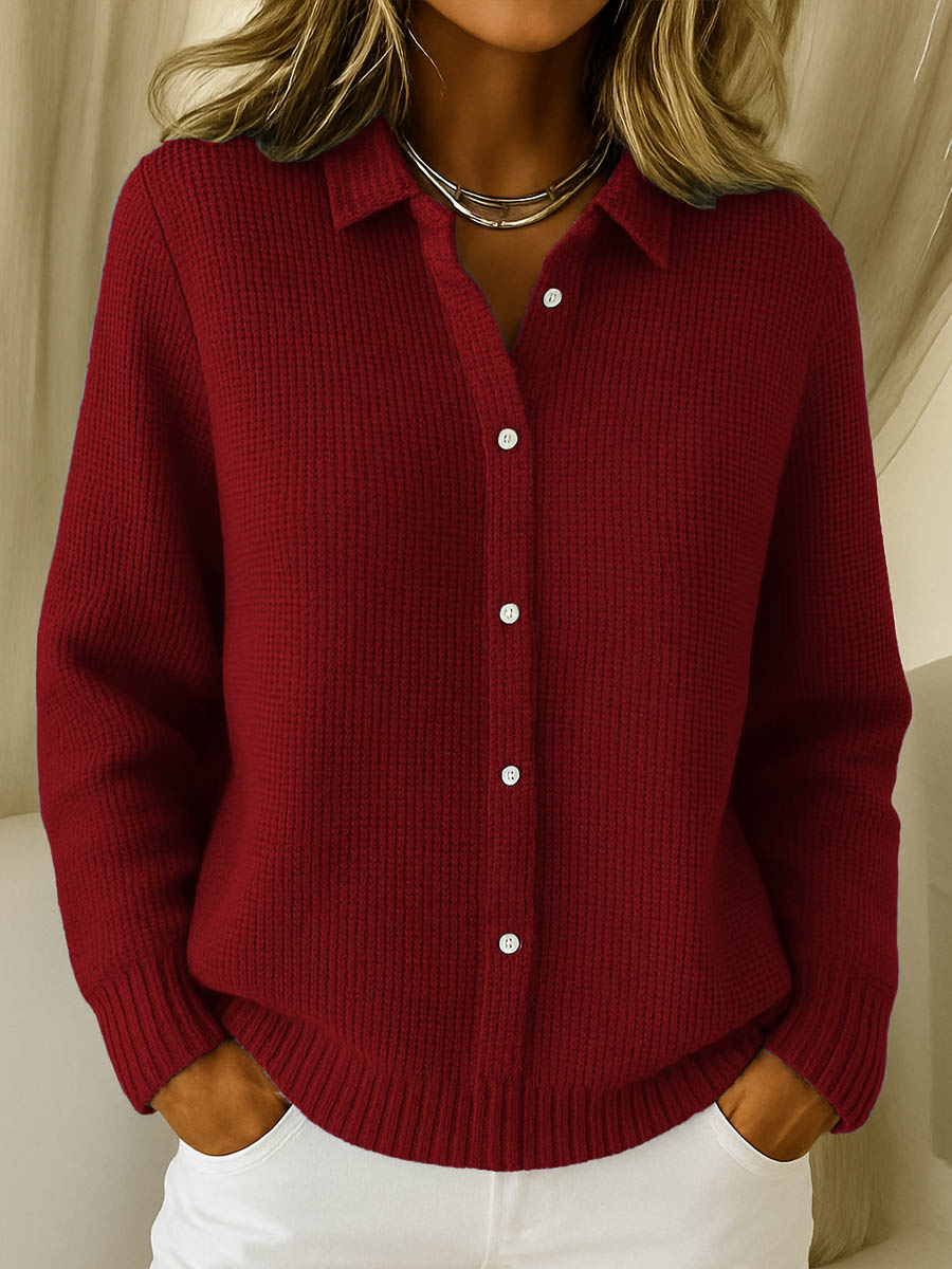 Cardigan Tricoté pour Femme avec Fermeture à Boutons