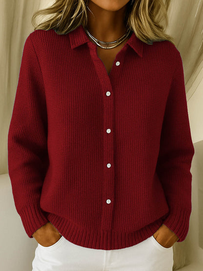 Cardigan Tricoté pour Femme avec Fermeture à Boutons