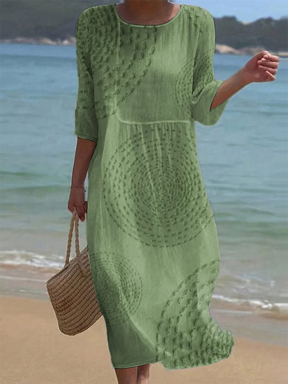 Robe Femme Brodée Décontractée