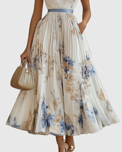 Rosalie – Robe longue plissée élégante