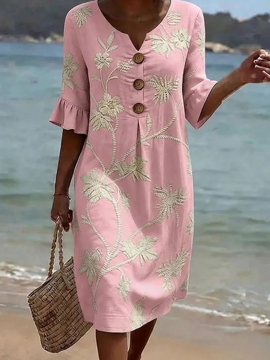 Robe féminine décontractée à motifs floraux