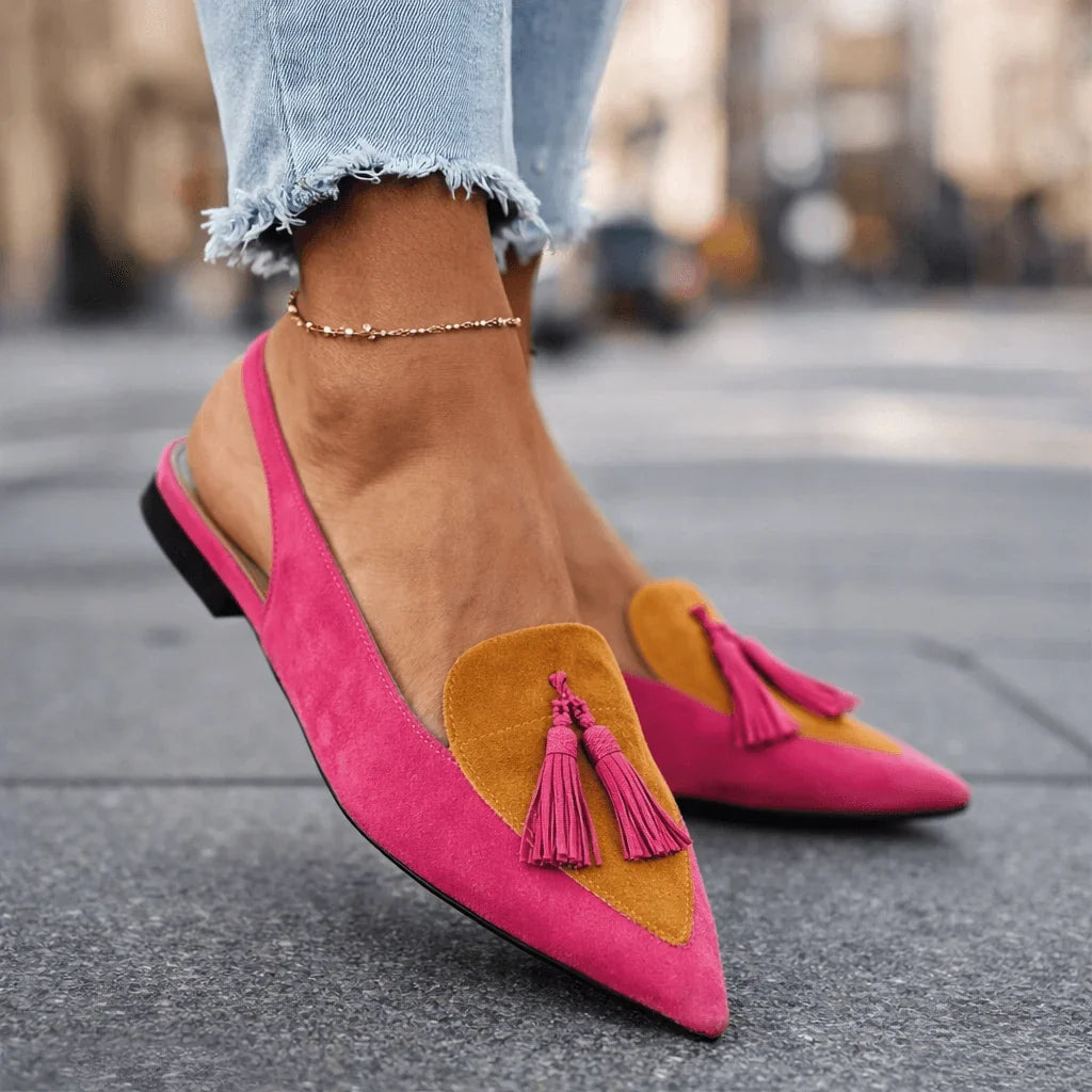 Sandales à Talons Ouverts Elly avec Pompons