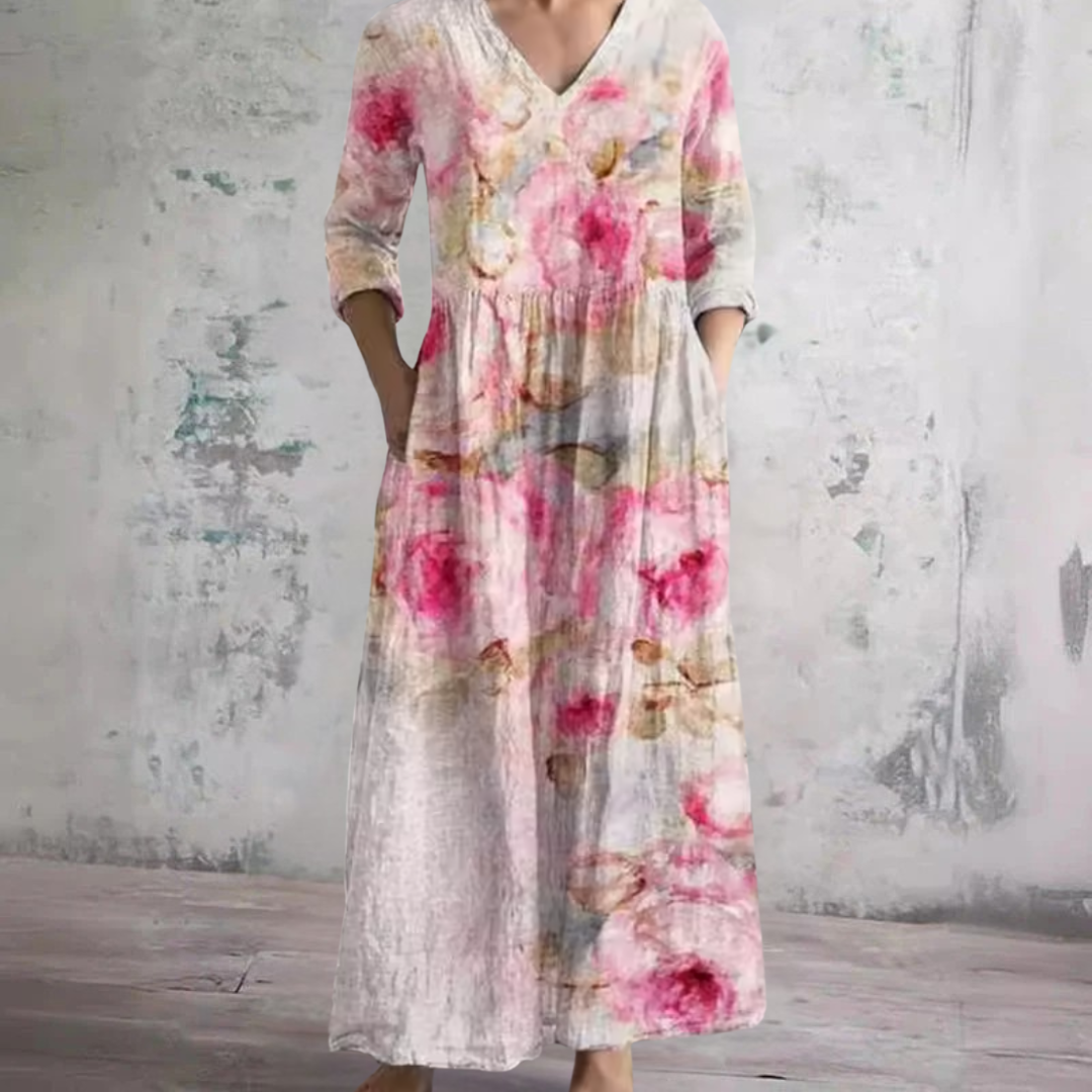 Celia | Robe fluide fleurie élégante