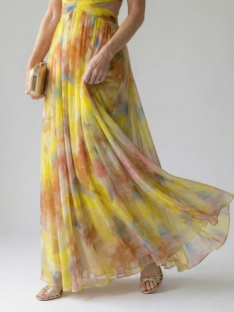 Margaux | Robe longue portefeuille fluide