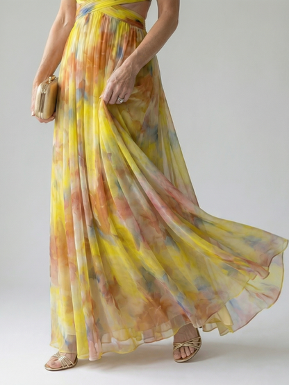 Margaux | Robe longue portefeuille fluide