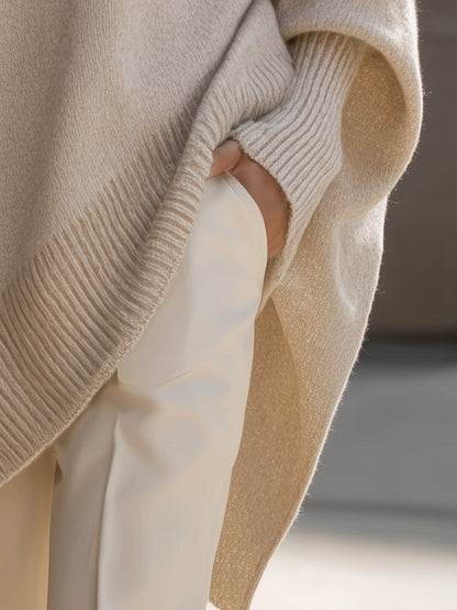 Jennifer | Pull Oversize Drapé à Col Large