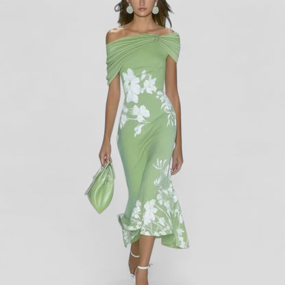 Isabelle – Robe midi élégante imprimée