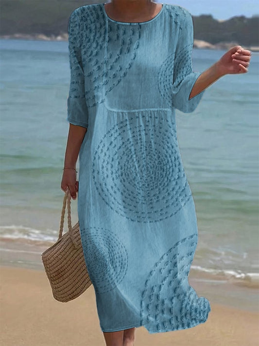Robe décontractée femme avec broderies