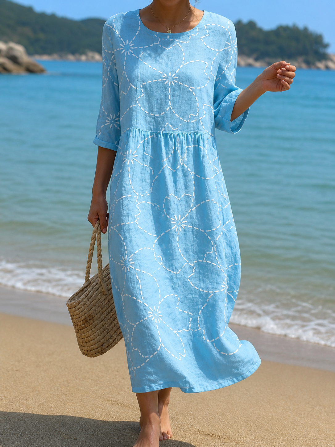Robe féminine décontractée à motif floral