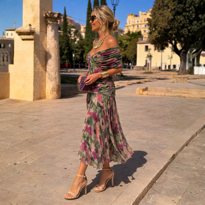 Mikaela | Robe Maxi à Bretelles Dévoilées