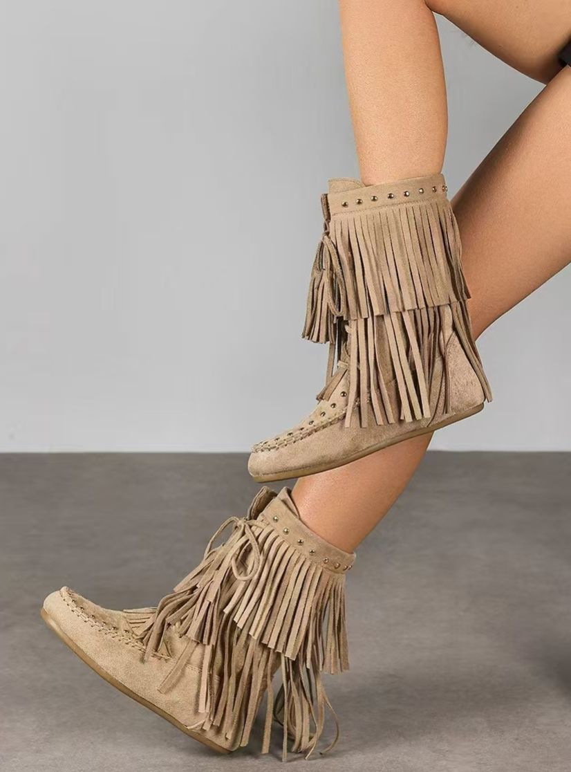 Kaki Boho Boots