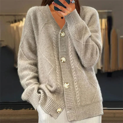 Lena | Doux Cardigan à Boutons