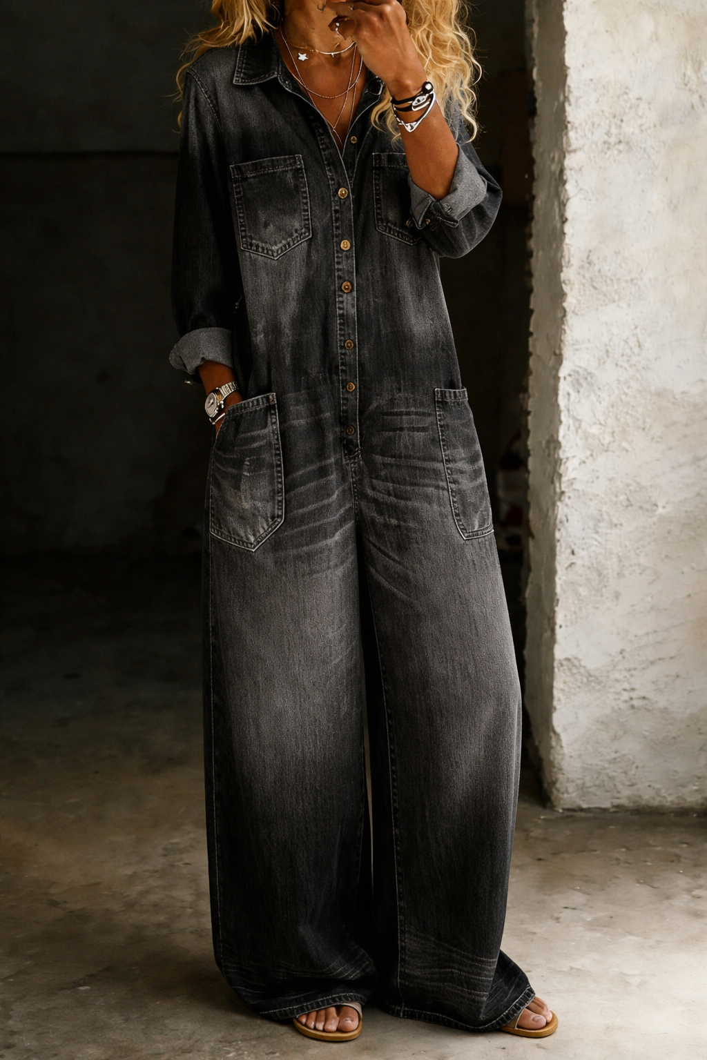 Lena | Denim mono confortable et décontracté