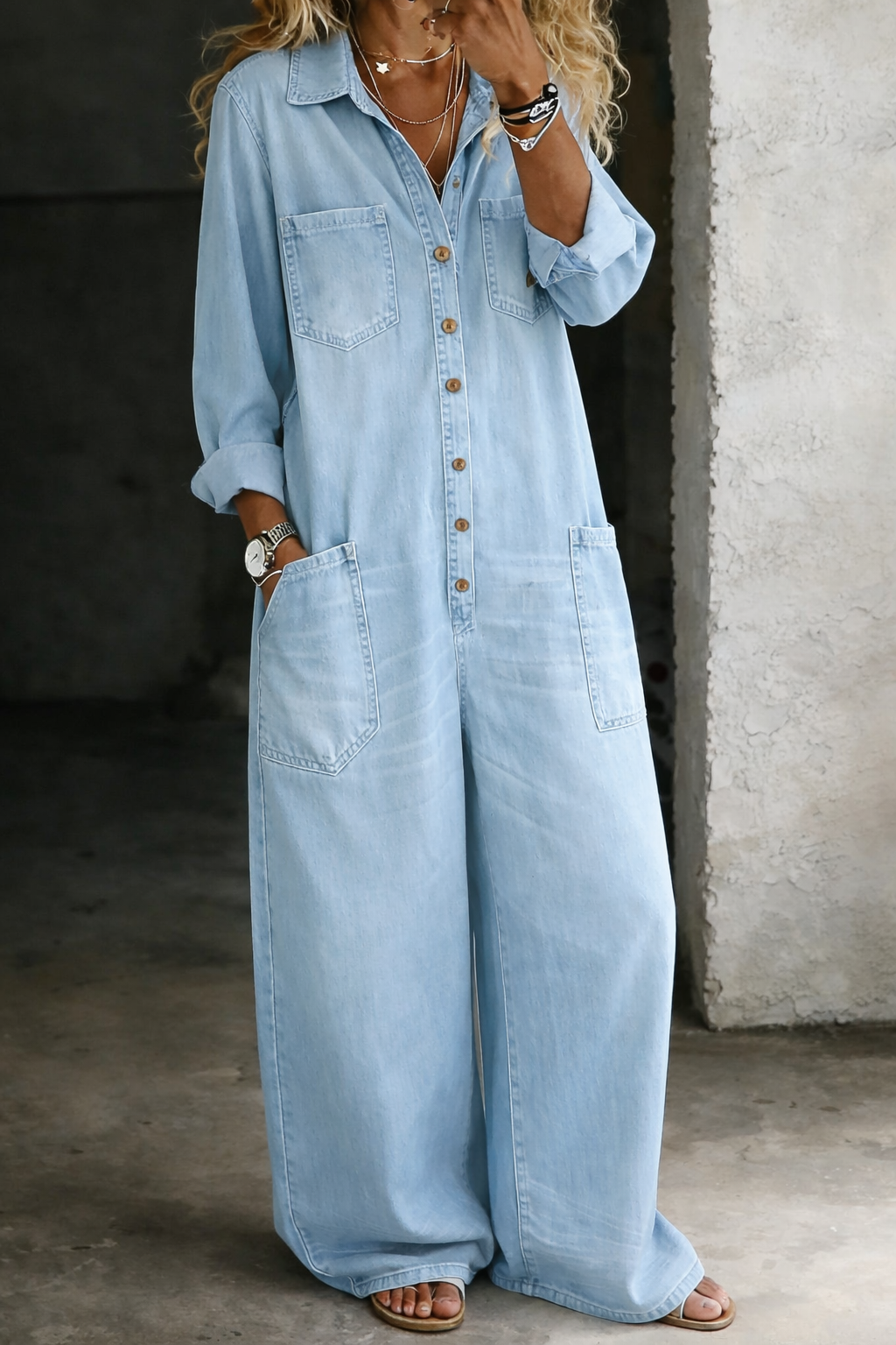 Lena | Denim mono confortable et décontracté