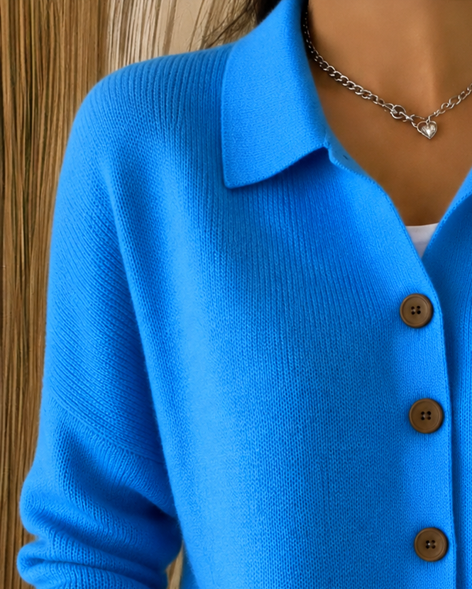 Sienna | Cardigan à Col Chemise