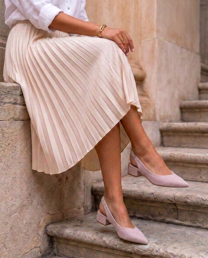 Claudia Pink Block Heels