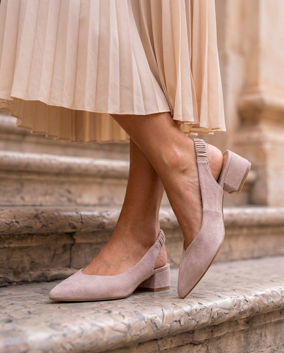 Claudia Pink Block Heels