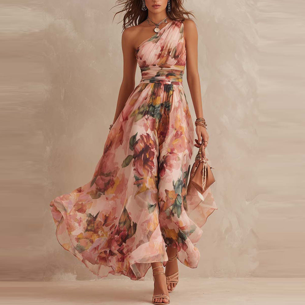 Aurora | Asymmetrical Floral Robe