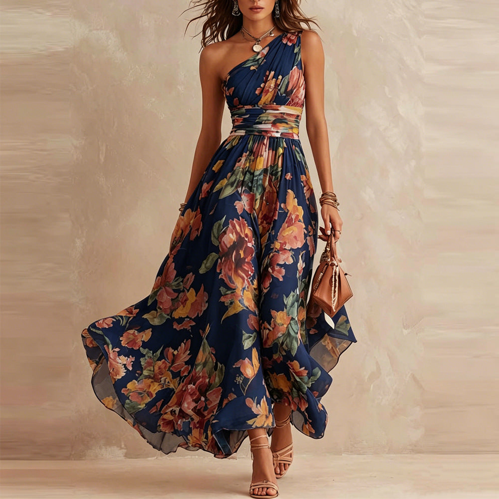 Aurora | Asymmetrical Floral Robe