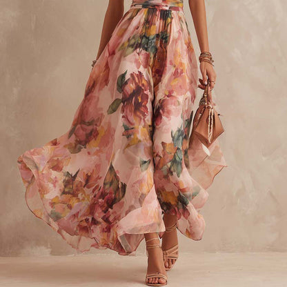 Aurora | Asymmetrical Floral Robe