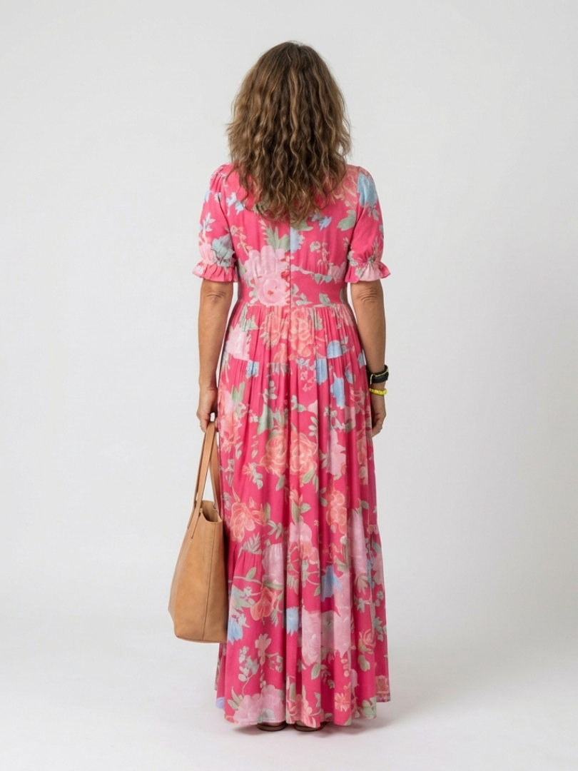 Léonie – Robe longue fluide fleurie