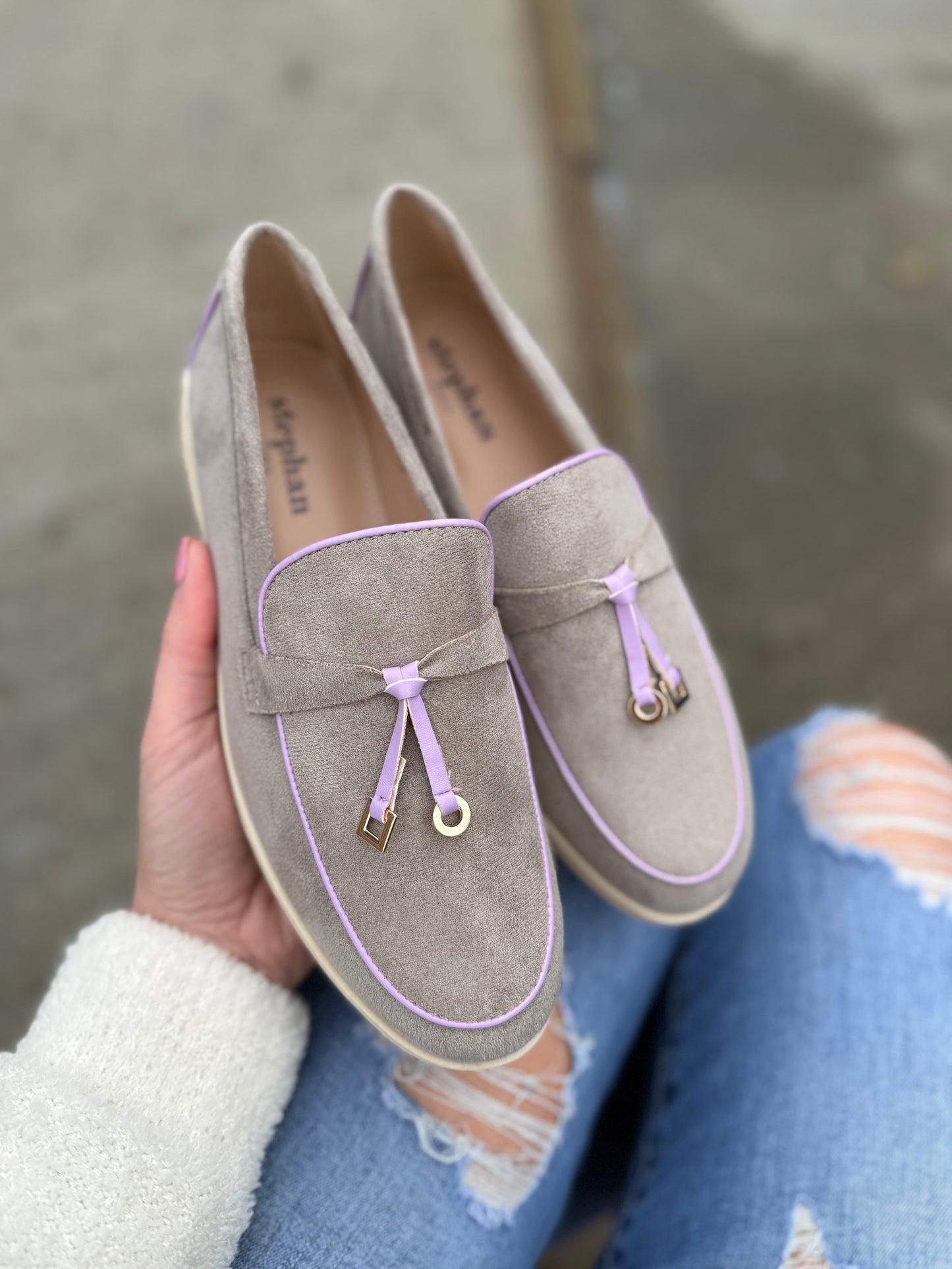Special Gray Moccasins