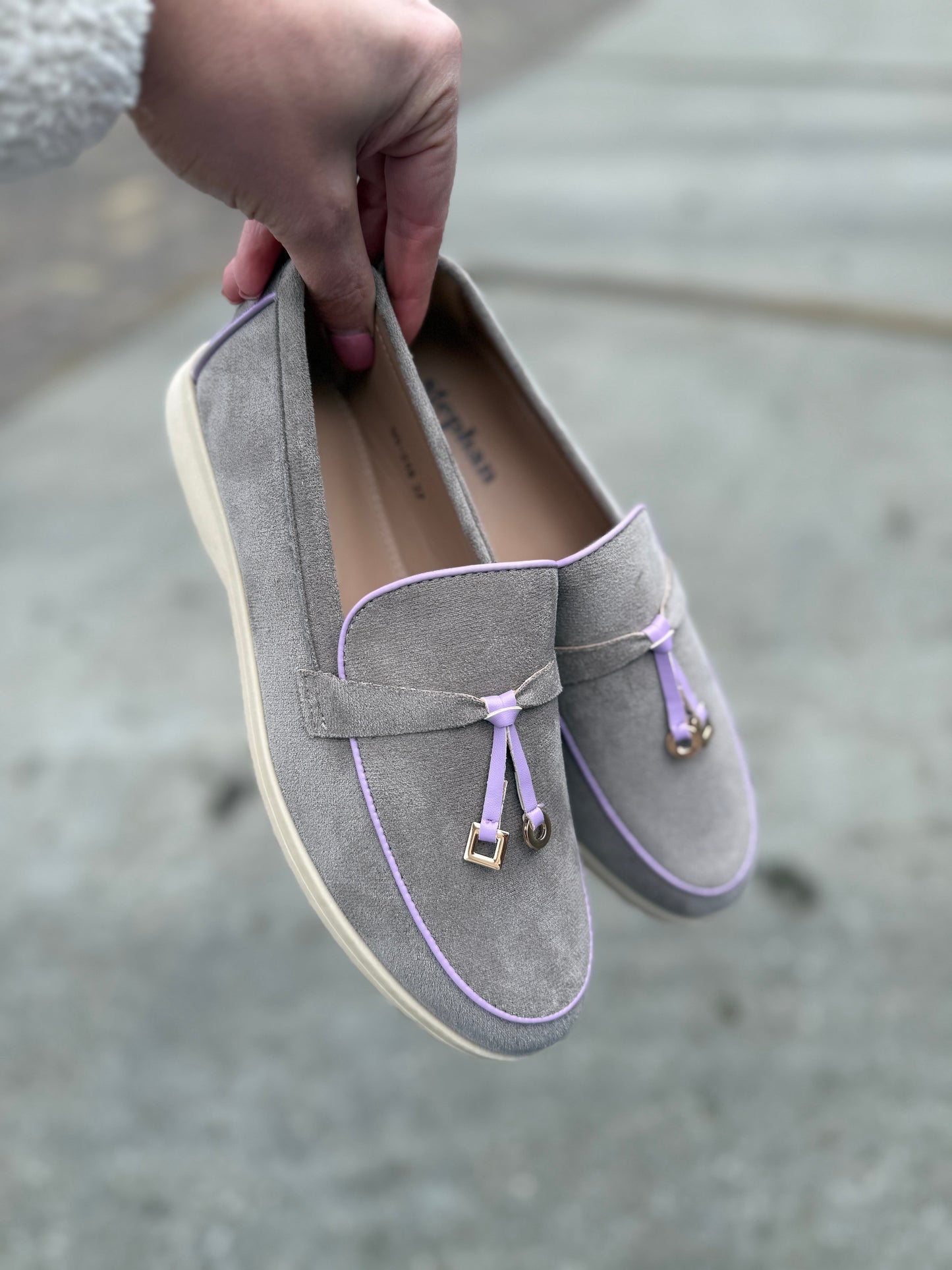 Special Gray Moccasins