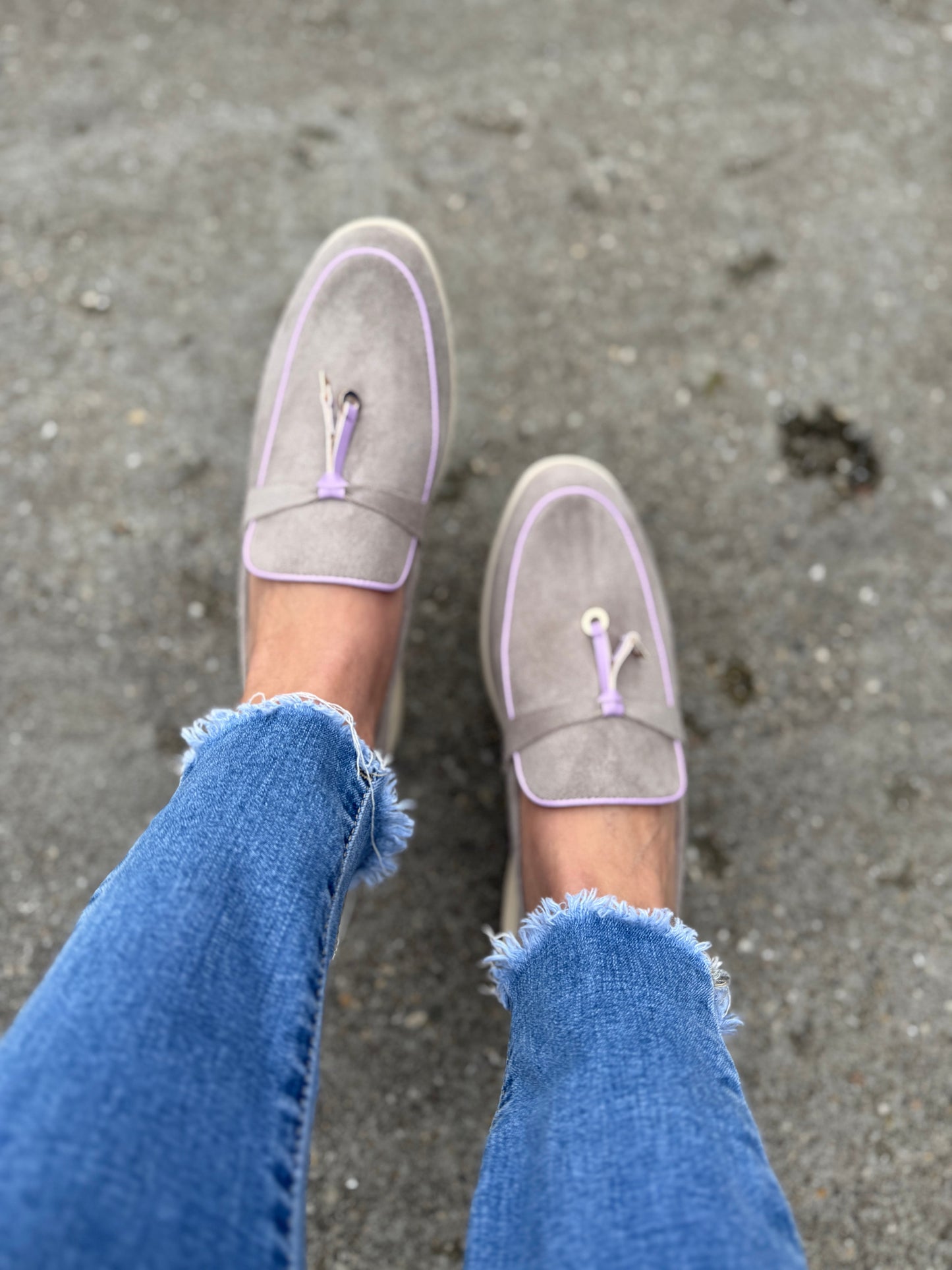 Special Gray Moccasins