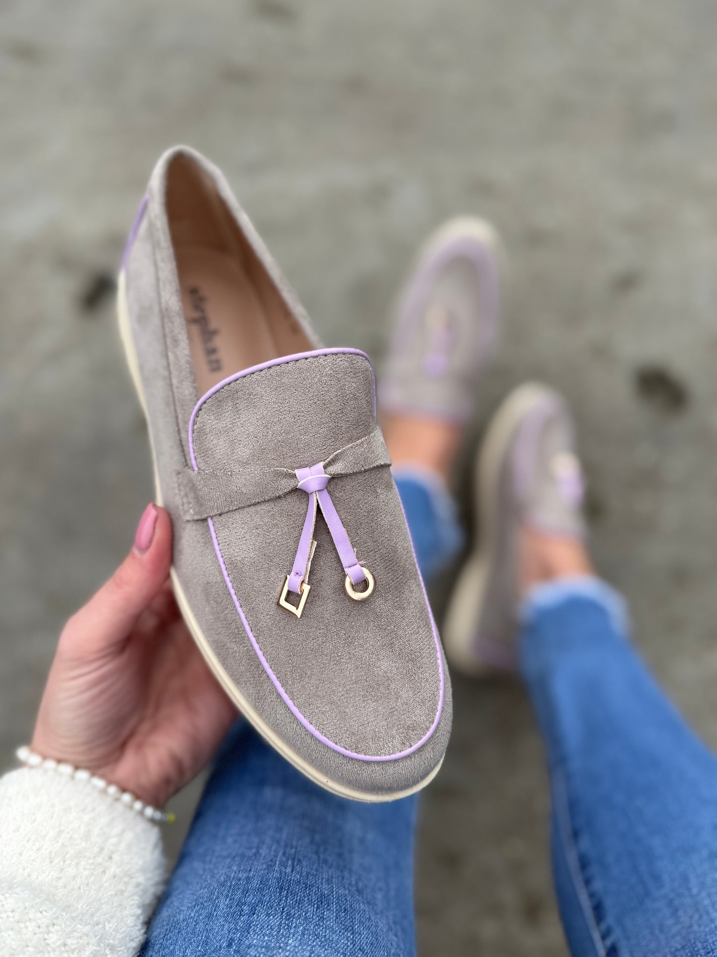 Special Gray Moccasins