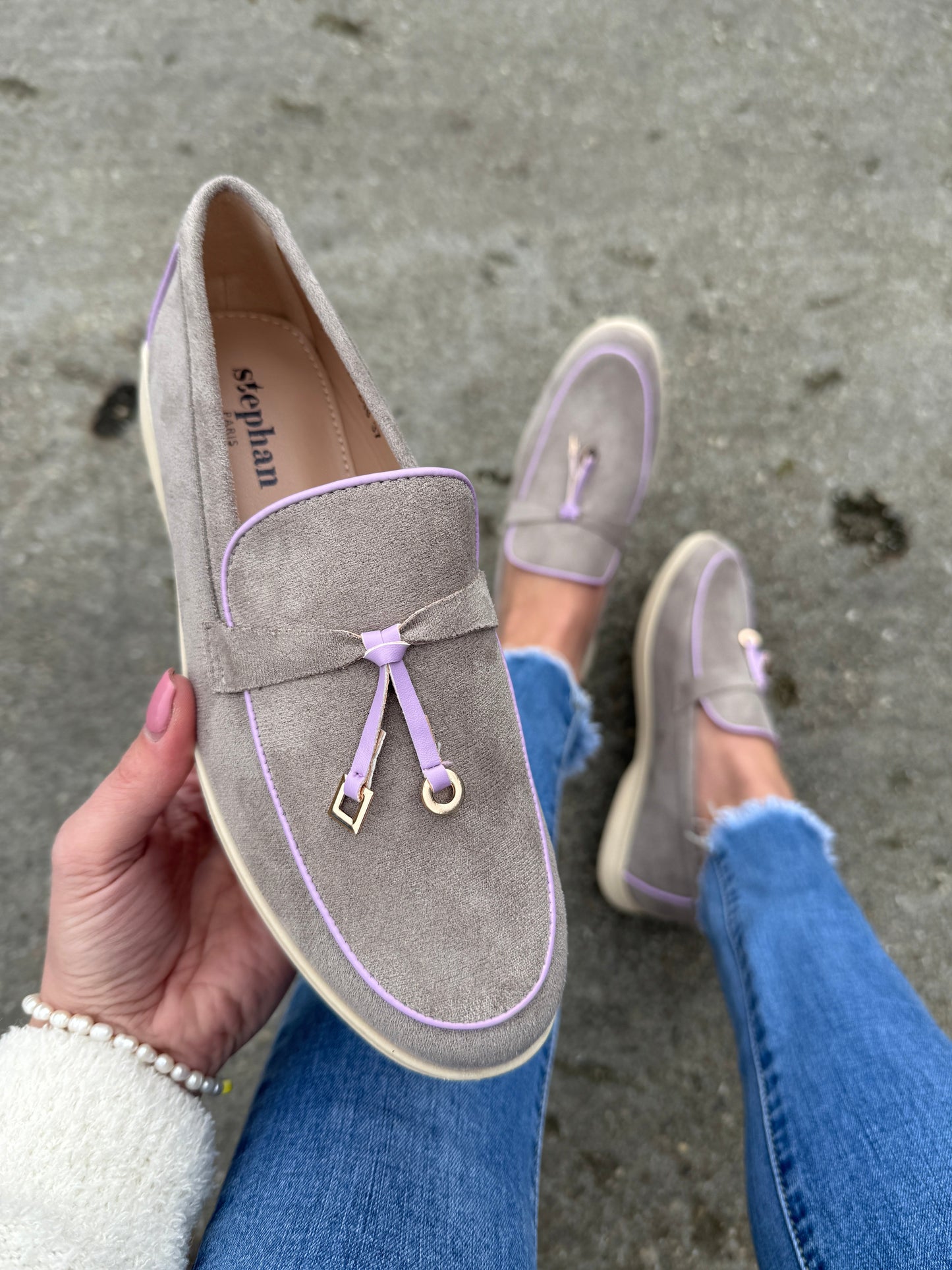 Special Gray Moccasins